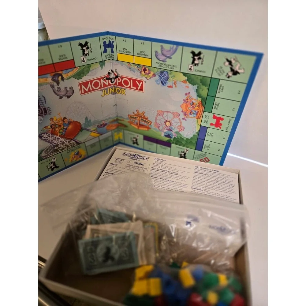 1999 Monopoly Junior Board Game Complete Parker Brothers Kids Family Game